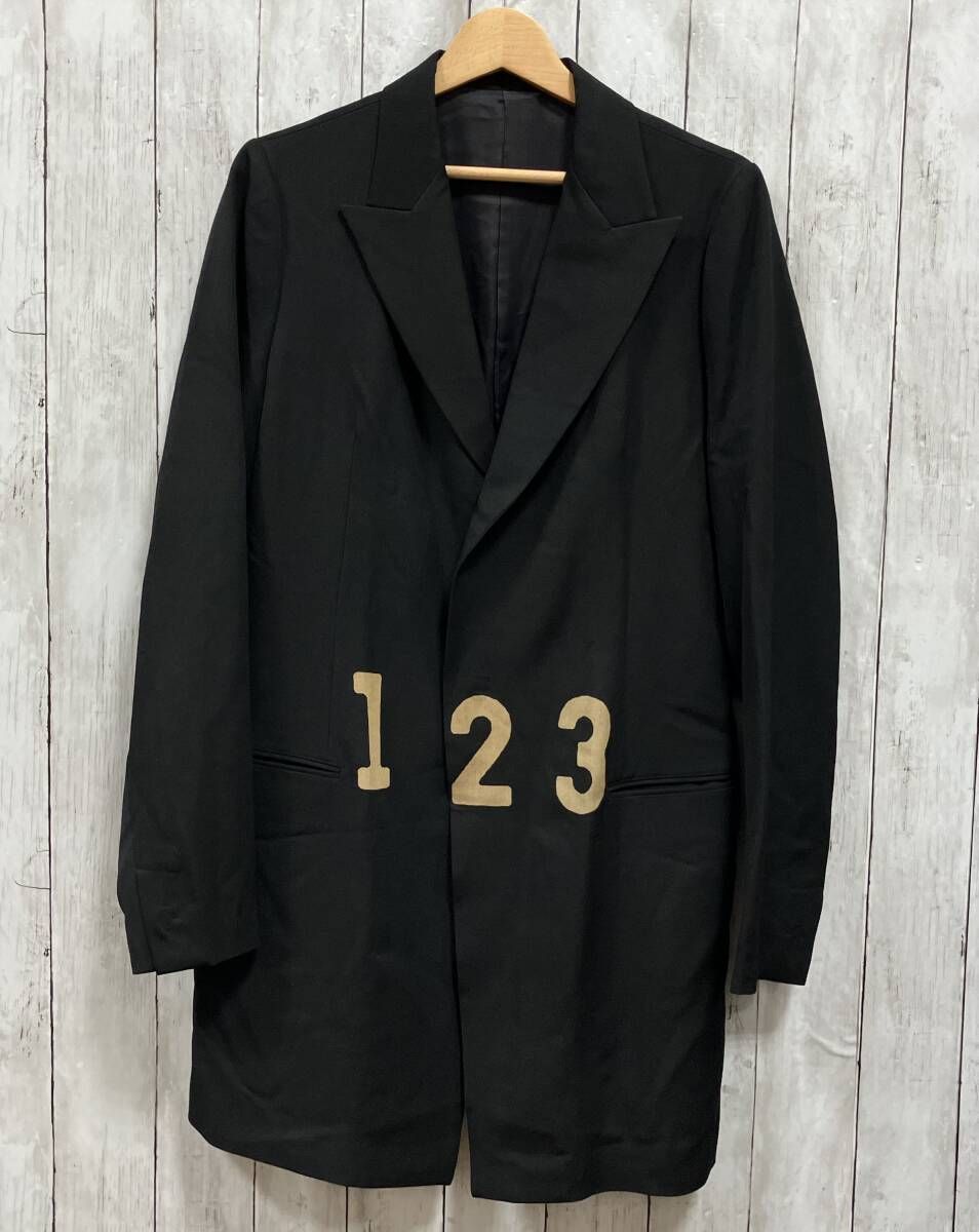 Y s その他コート 10 AM ウールギャバナンバリング抜染 YC J 03 117 BLACK ARCHIVE ヨージヤマモト