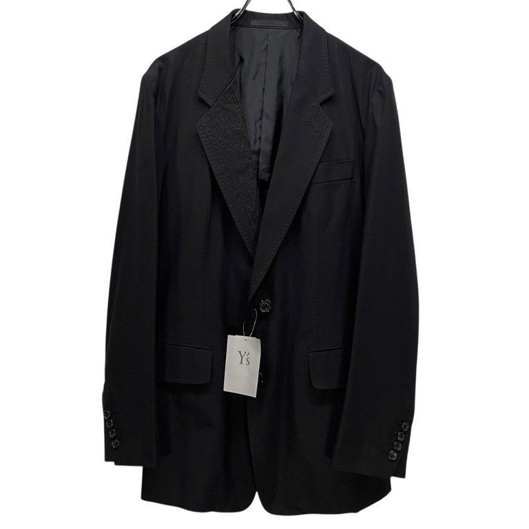 Y's for men コットンギャバジンラペル刺繍2Bテーラードジャケット