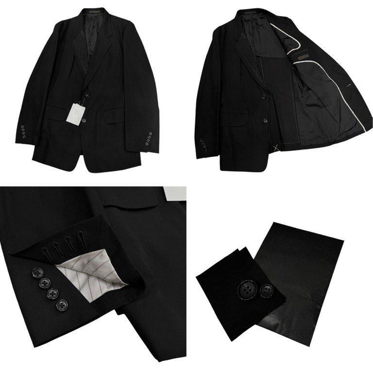 Y's for men コットンギャバジンラペル刺繍2Bテーラードジャケット