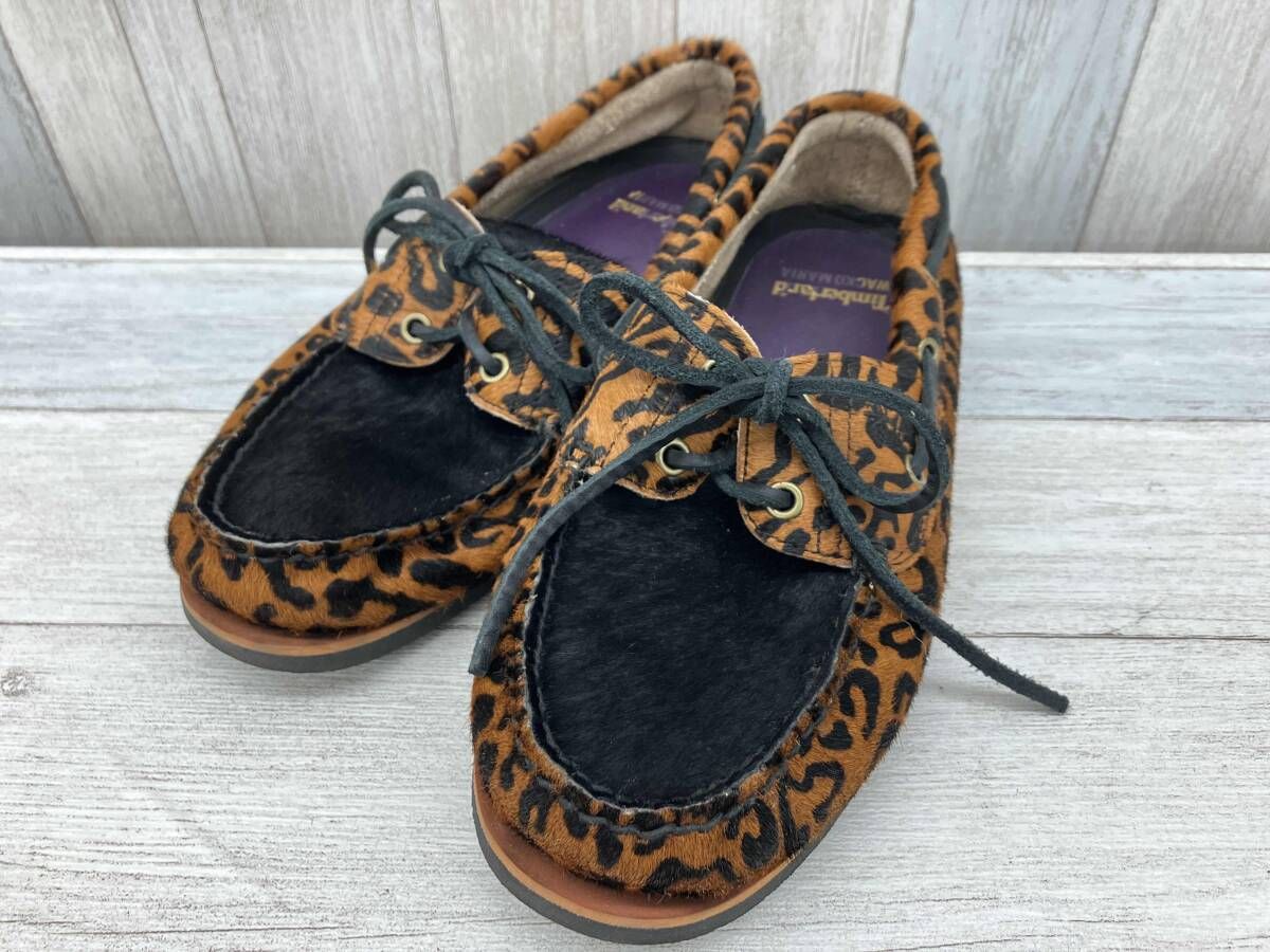 Timberland ティンバーランド ドレスシューズ WACKO MARIAコラボ Leopard Classic Boat 2 Eye メンズ ブラウン