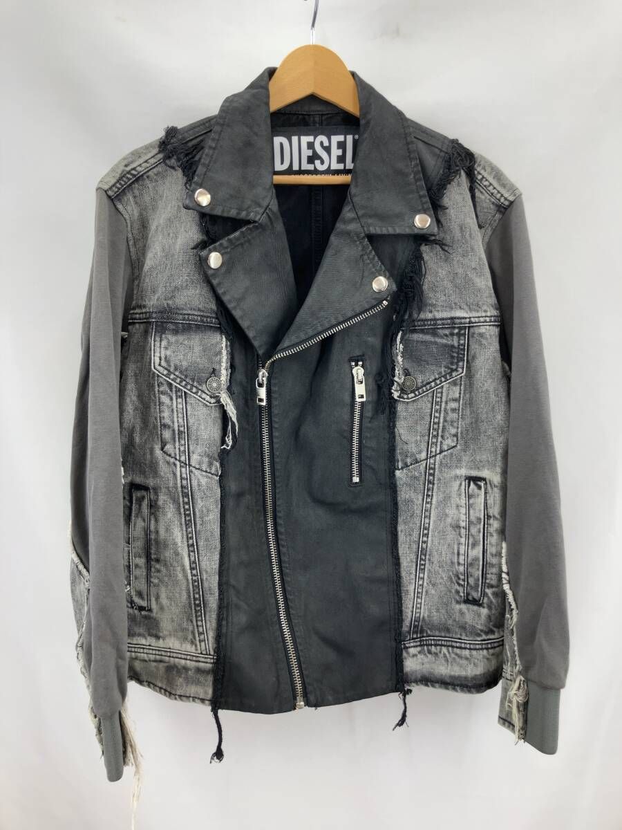 DIESEL ディーゼル パッチワーク デニムジャケット S ブラック 通年