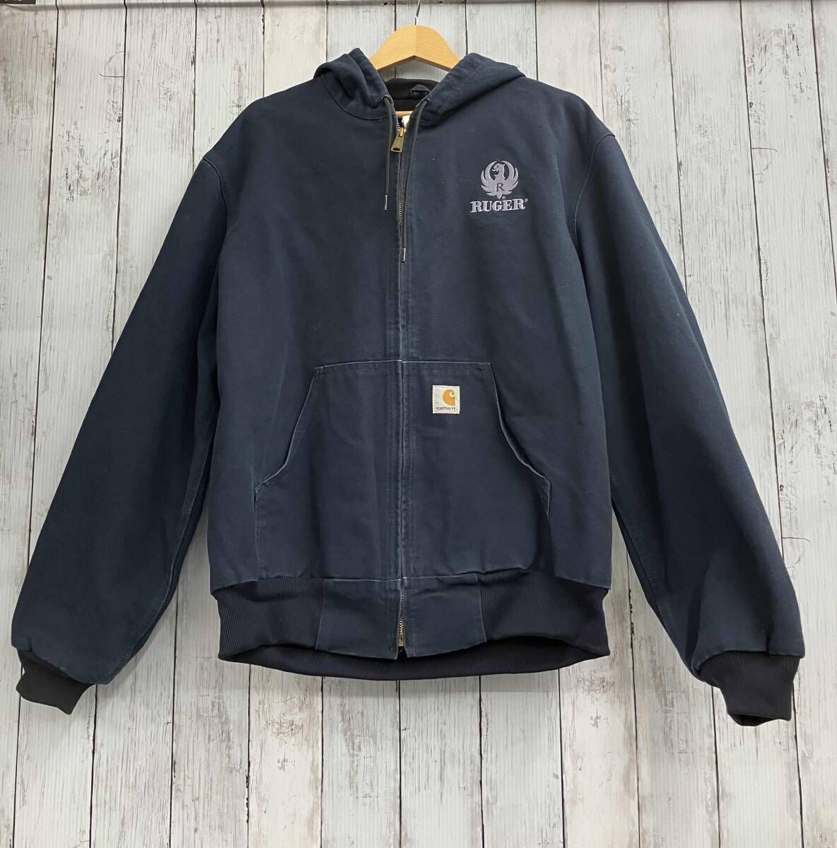 Carhartt カーハート|アクティブパーカー|サイズM|ネイビー|RUGER刺繍