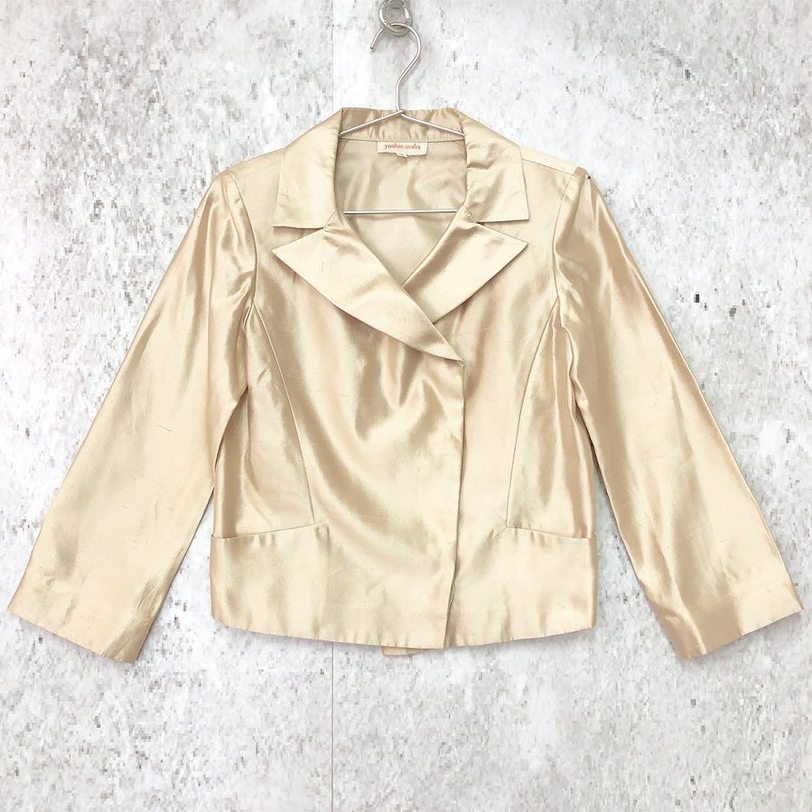 yoshie inaba ヨシエイナバ シルク サテン テーラード ジャケット