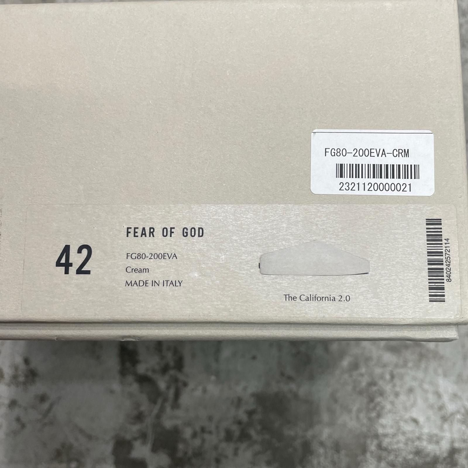  Fear of God The California 2 0 カリフォルニア スリッポン シューズ フィアオブゴッド FG 80 200 EVA クリーム 42 27 cm 3586 M スリッポン 靴