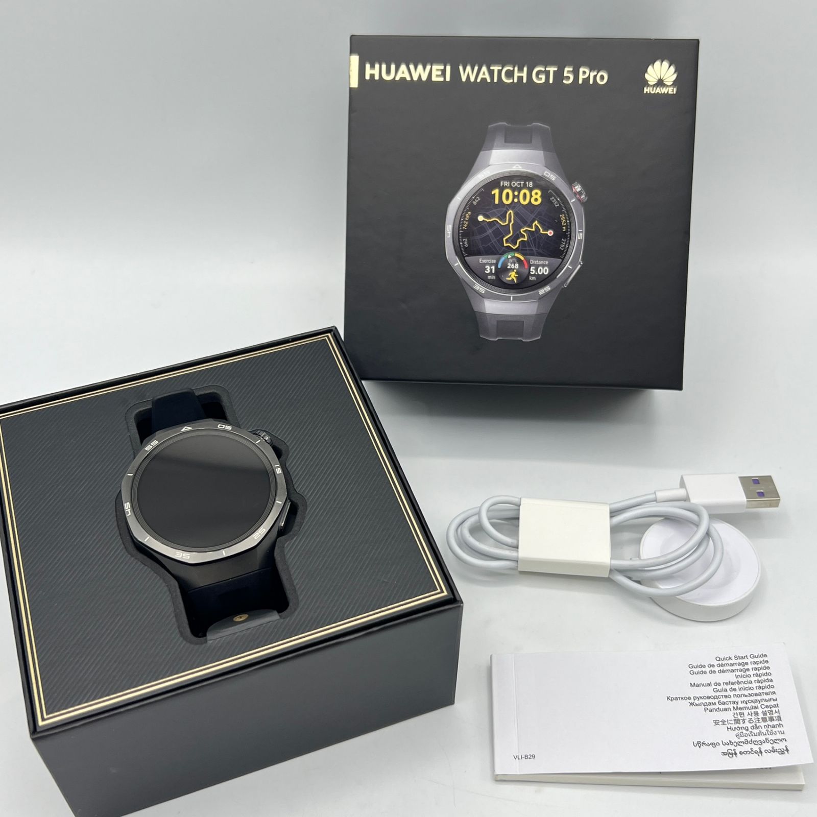 美品 HUAWEI WATCH GT 5 PRO 46mm ブラック - メルカリ