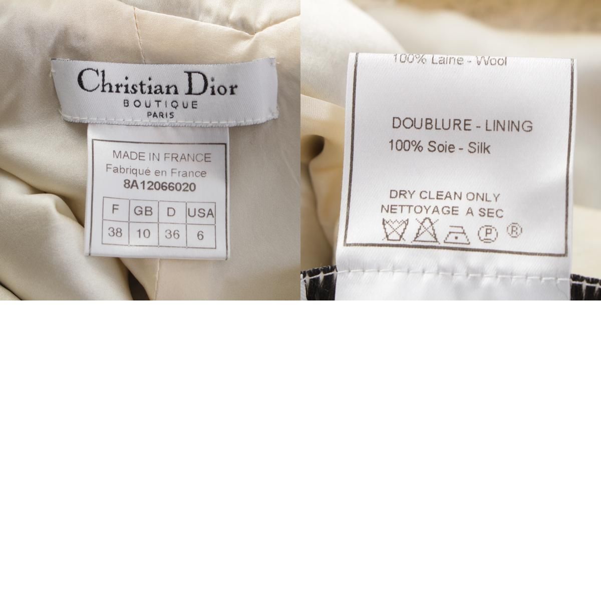 クリスチャンディオール ウール シルク ガリアーノ期 レース ドレス