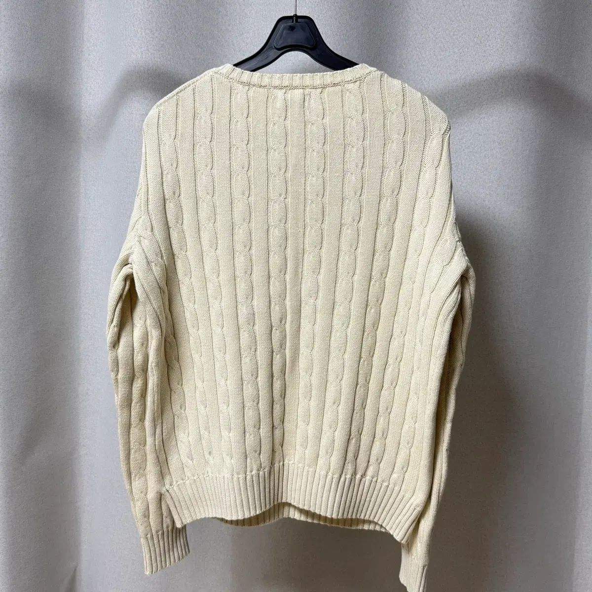 【新品】ポロラルフローレン ケーブルニット アイボリー L レディースL ポロ ラルフローレン アイボリー ケーブル編み ニット