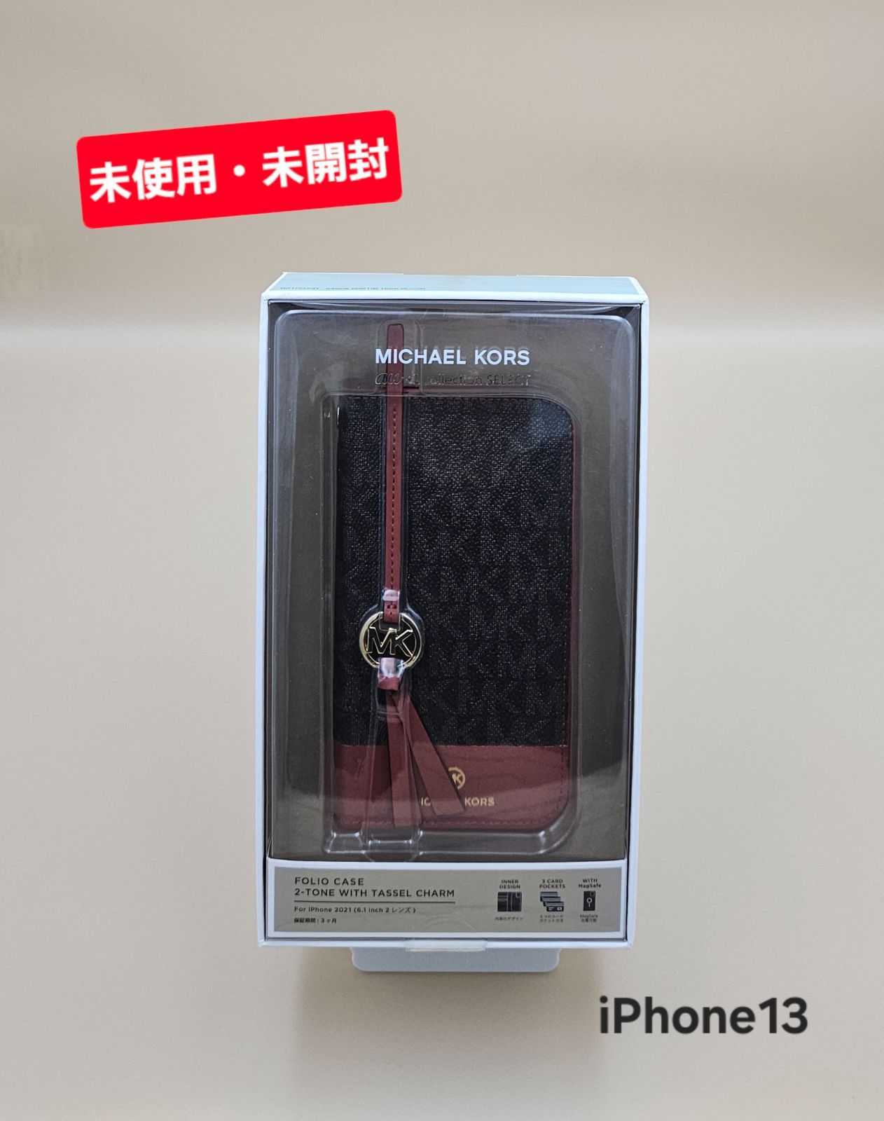 iPhone13 MICHAEL KORS ブックタイプケース スマートフォン・携帯電話 【未使用・未開封】iPhone 13用 MICHAEL