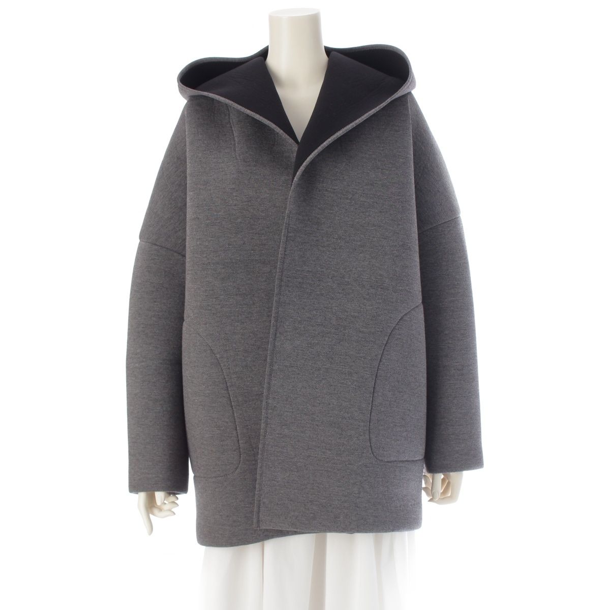 エブール ボンディング フーデッド コート アウター 3010400212 グレー