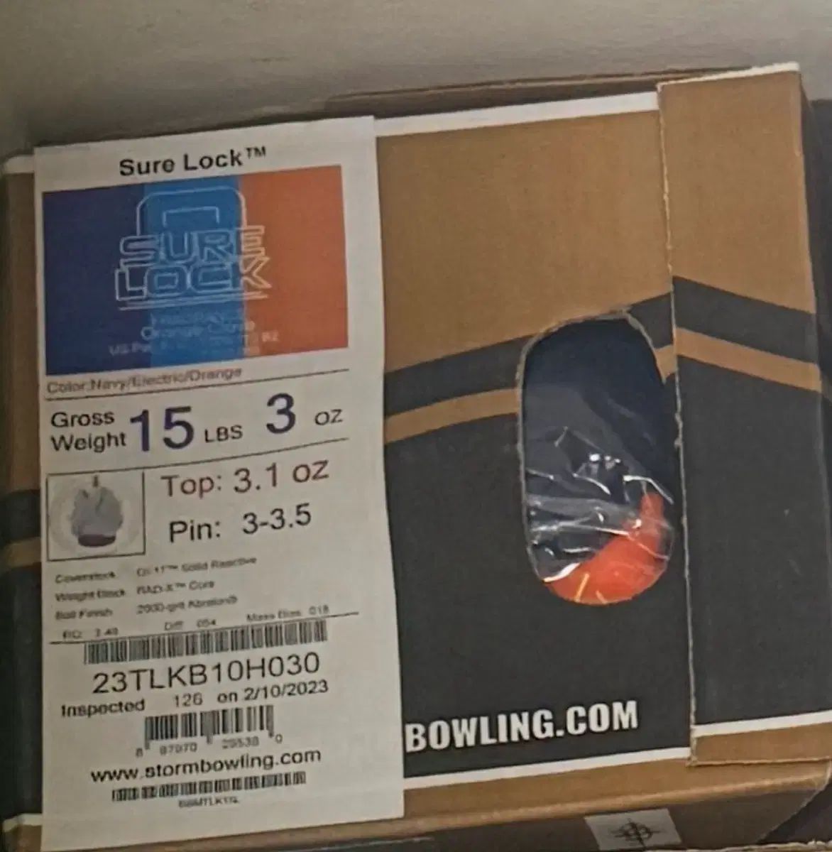 ストーム Sure Lock 15パウンド ボーリングボール