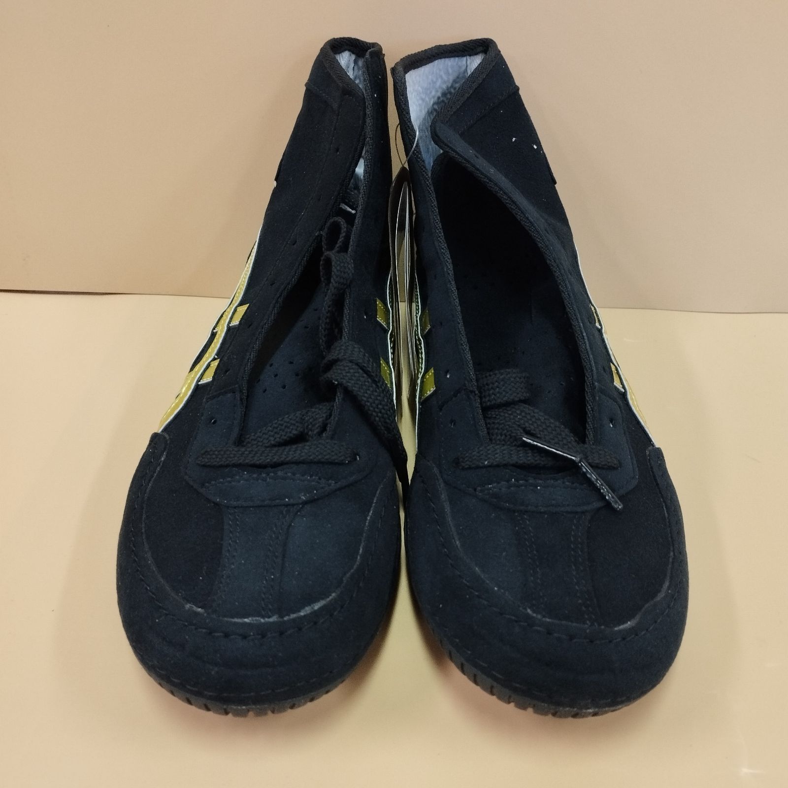 D28539】レスリングシューズ ブラックxゴールドスペシャルオーダー