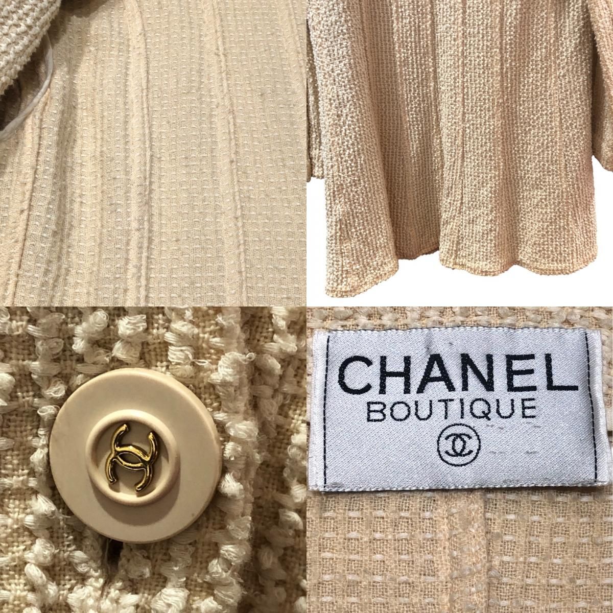 シャネル CHANEL ココマークボタンココマークボタンツイードジャケット