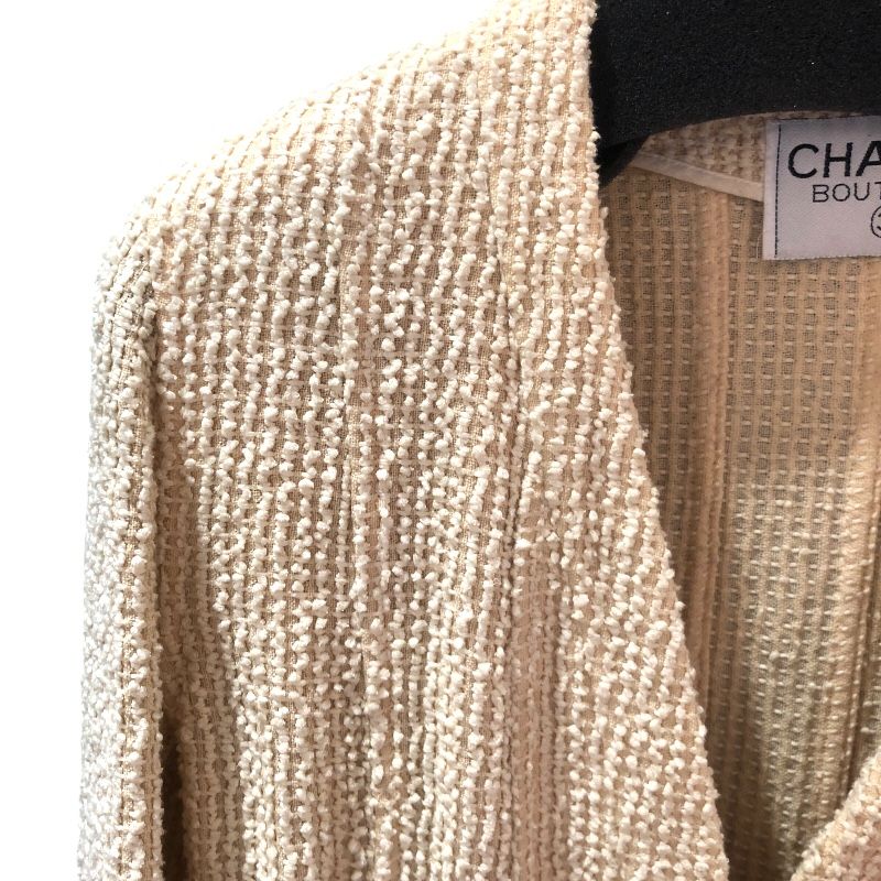 シャネル CHANEL ココマークボタンココマークボタンツイードジャケット