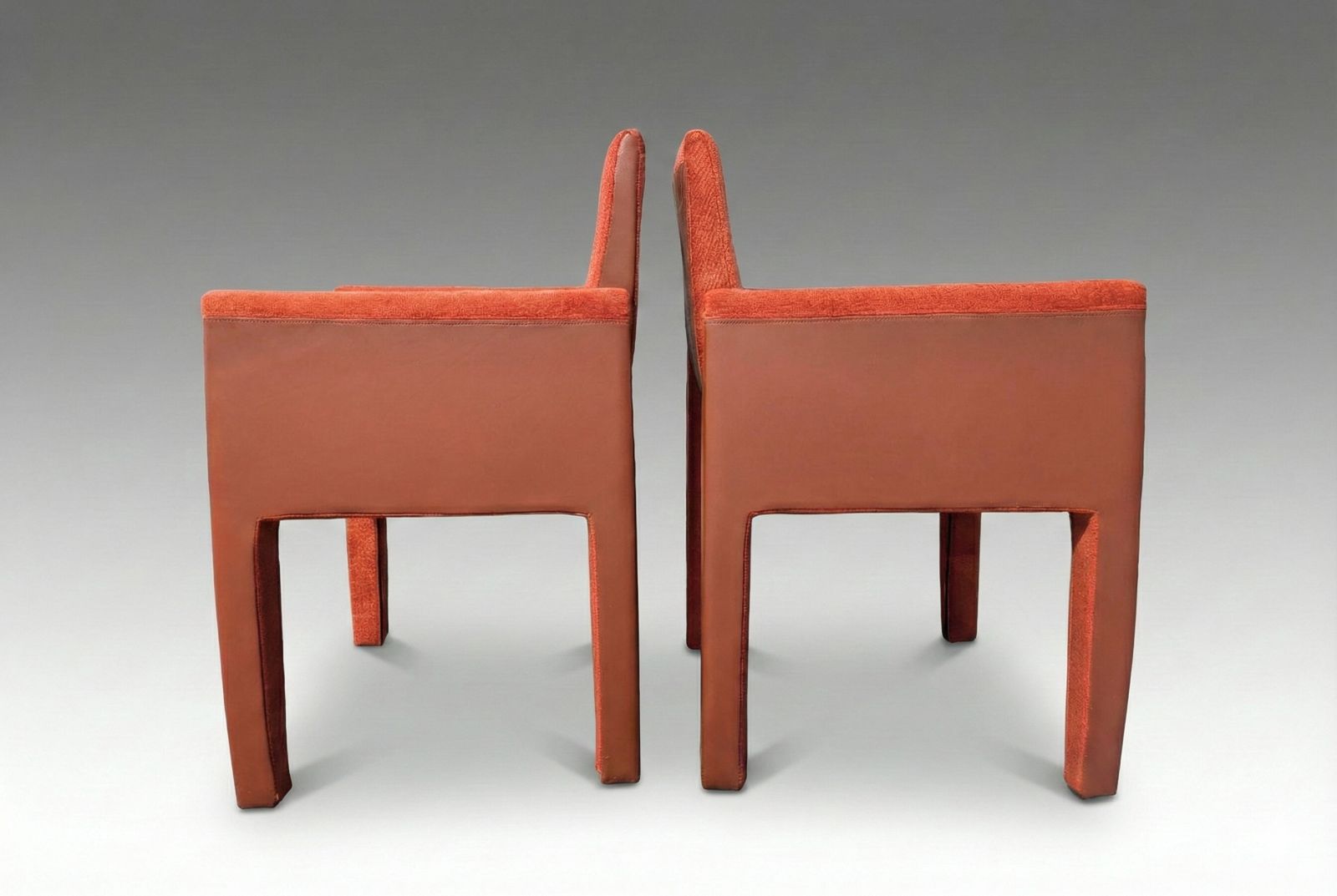 張替済】arflex アルフレックス FE アームチェア 2脚セット 本革×布