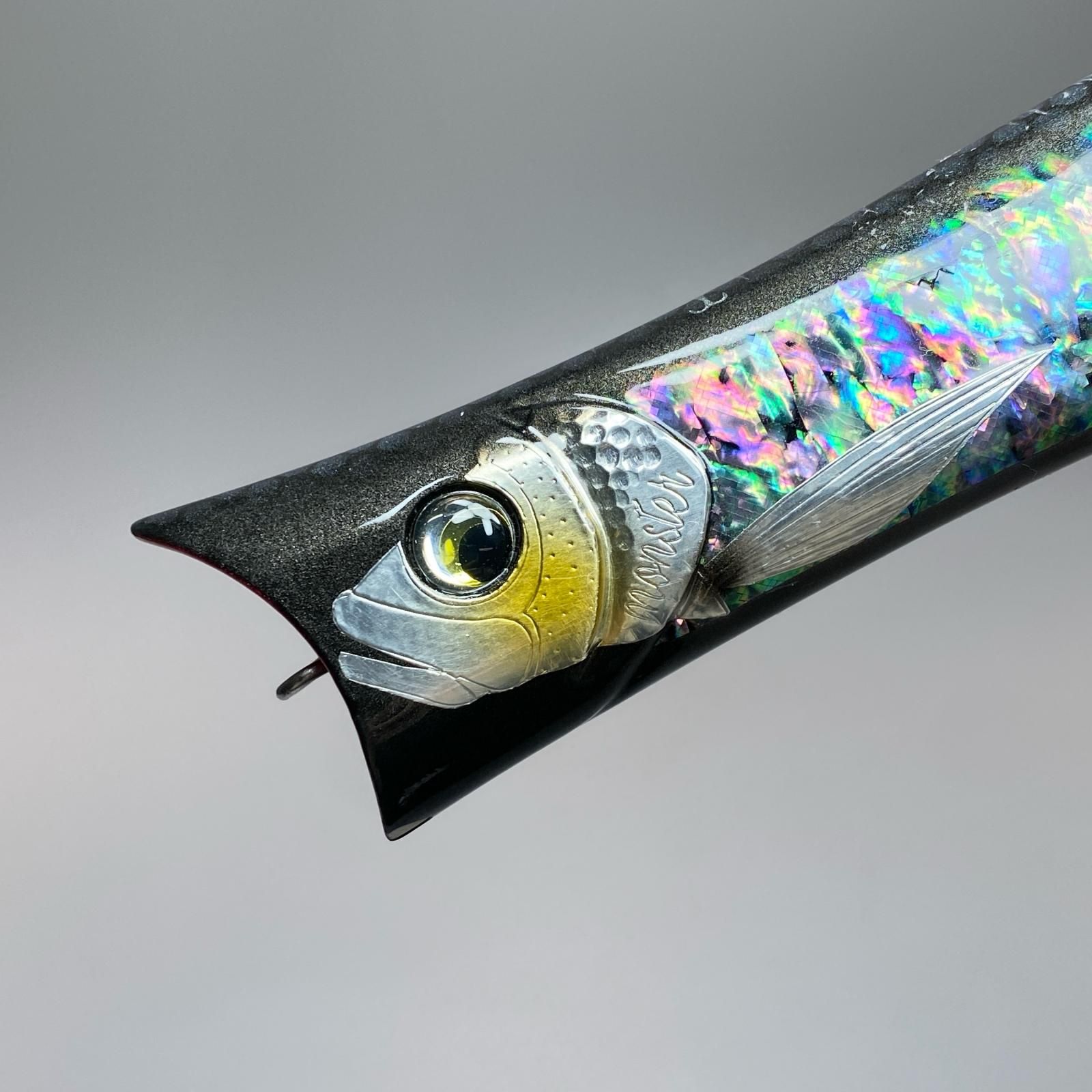 §§HIROPEN モンスター 300 F-D 黒アワビ mm ポッパー 程度B