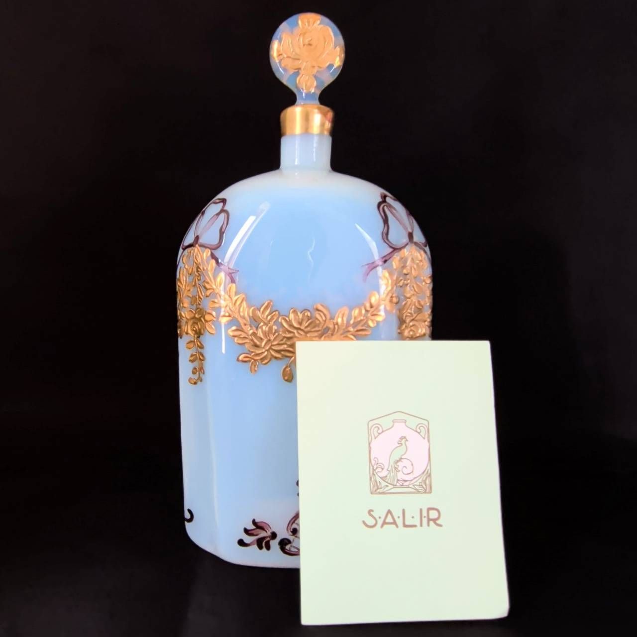 ガラス瓶 ベネチアングラス ホワイト 金彩 サリール工房