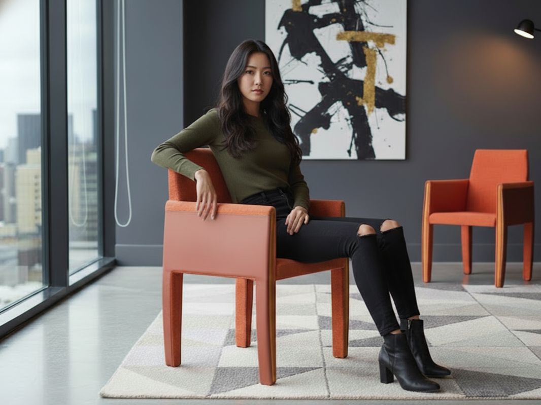 張替済】arflex アルフレックス FE アームチェア 2脚セット 本革×布