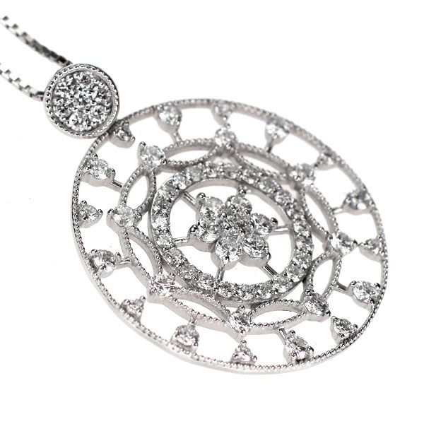 Pt 900 850 ダイヤモンド ペンダントネックレス 2.05 ct