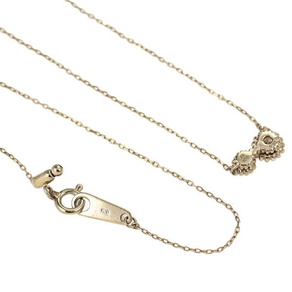 カシケイ Kashikey K 18 BG ブラウン ダイヤモンド ペンダントネックレス 0.30 ct ミル