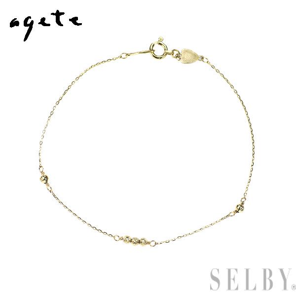 アガット agete K 10 PG デザイン ブレスレット