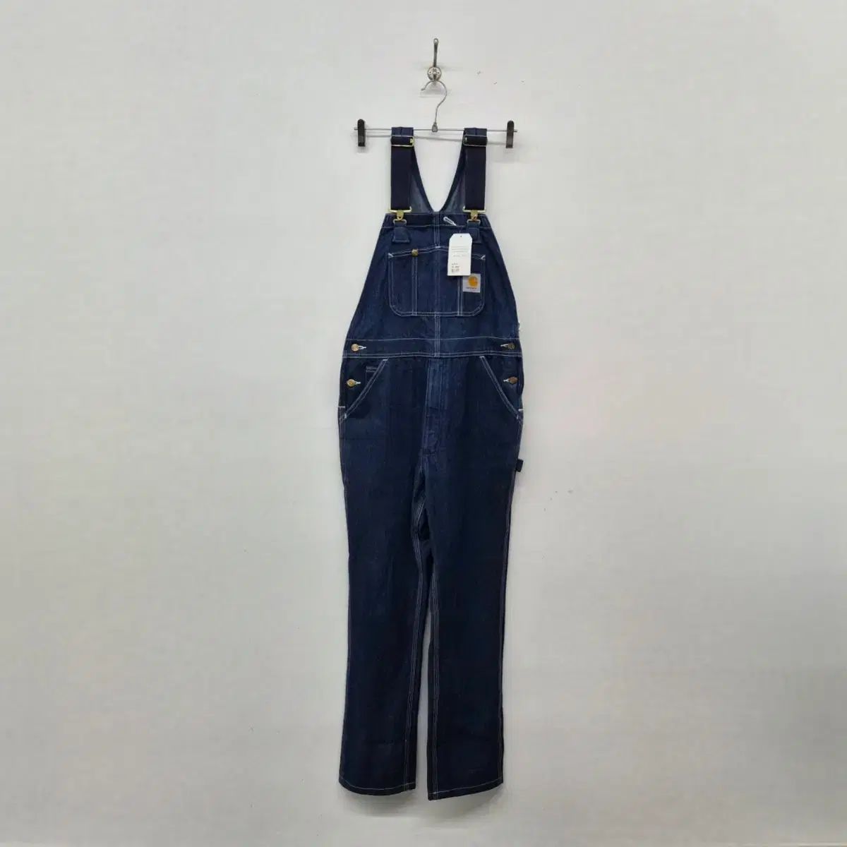 カーハート デニム オーバーオール サスペンダー付きズボン 34 in