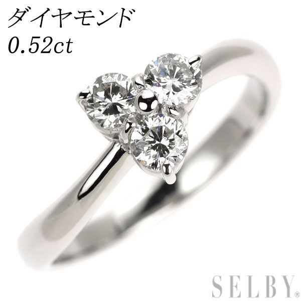 Pt 900 ダイヤモンド リング 0.52 ct