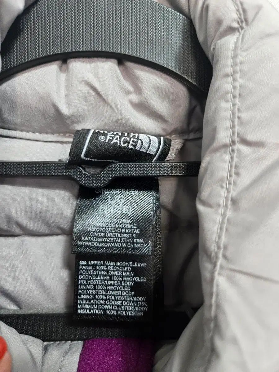  THE NORTH FACE ザノースフェイス グース ジャケット パープル グレー L 14 16 その他 ジャケット ブルゾン
