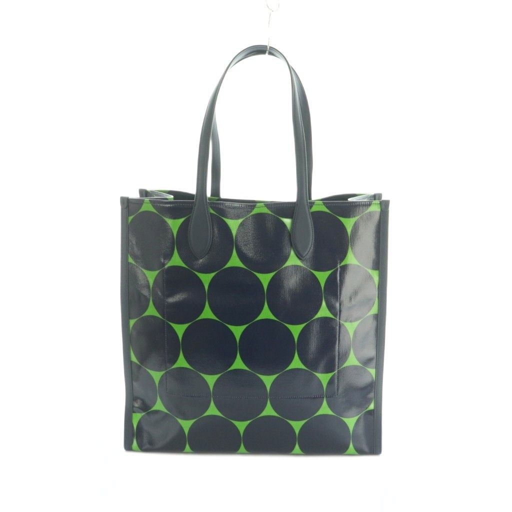 ケイトスペード KATE SPADE トートバッグ PVC ドット柄 ネイビー 紺色