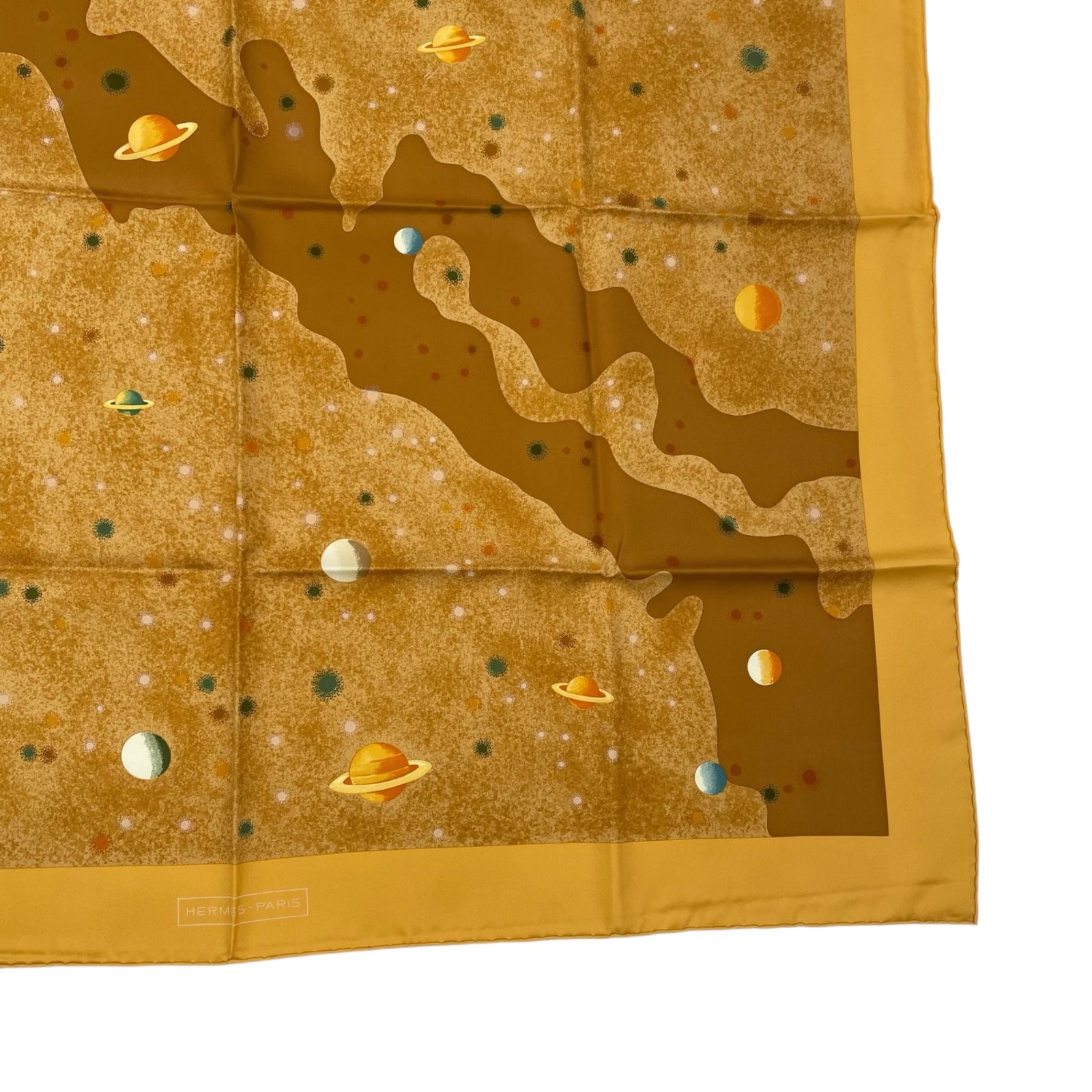 新品同様 HERMES エルメス スカーフ シルク カレ90 LAVOIE LACTEE