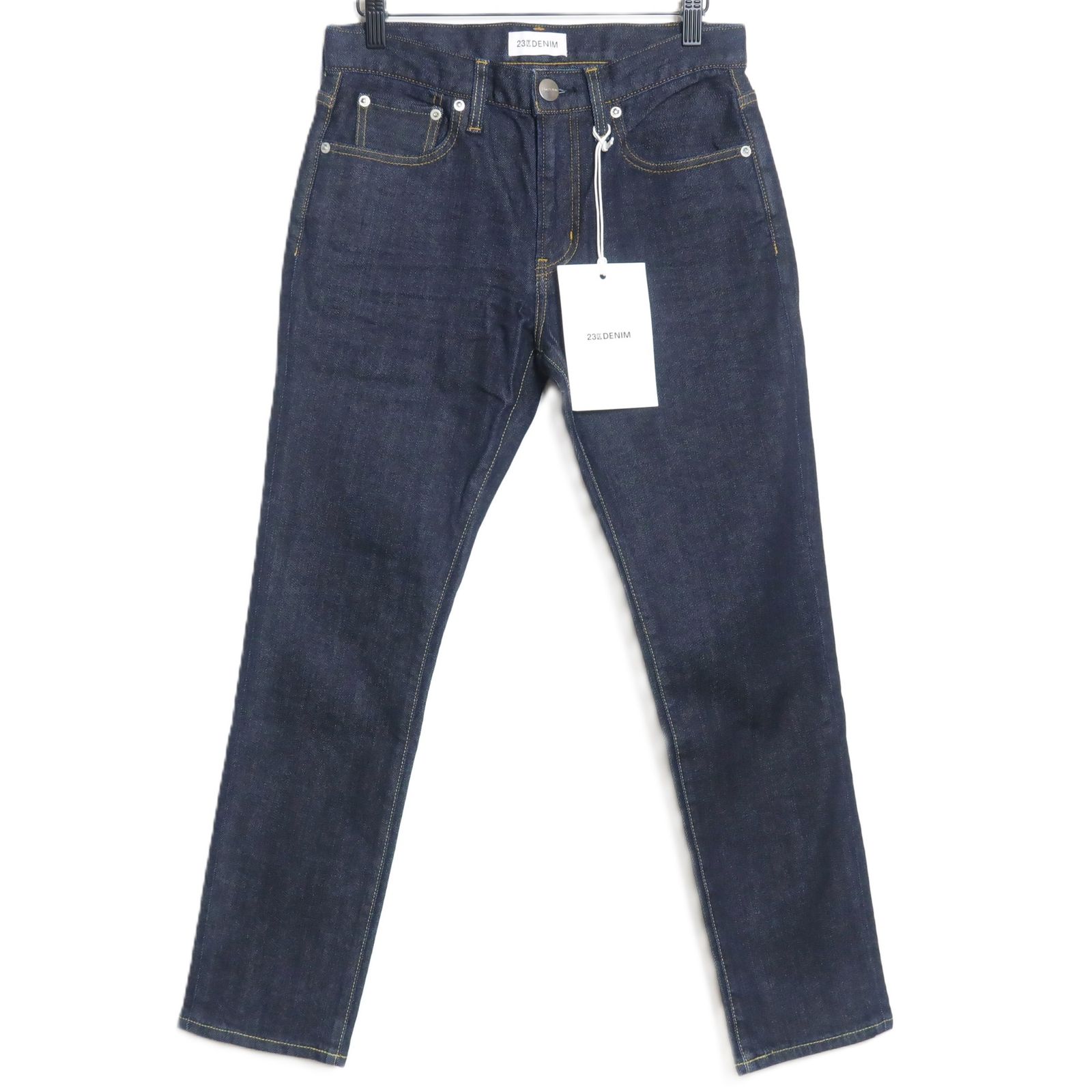タグ有 23区DENIM テーパードデニム ジーンズ サイズ38 濃紺系 シンプルカジュアル 無地 z 16608