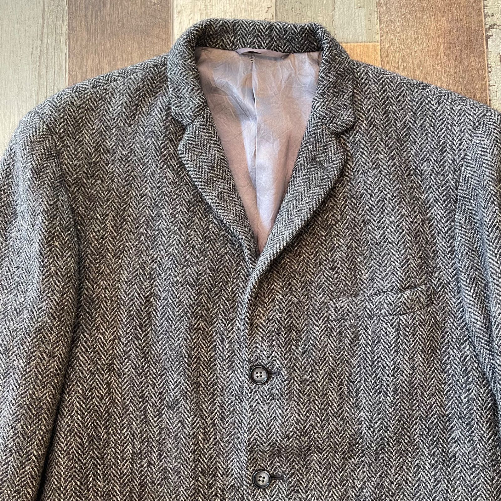 英国製 50s 60s HARRIS TWEED akexandre テーラードジャケット - メルカリ