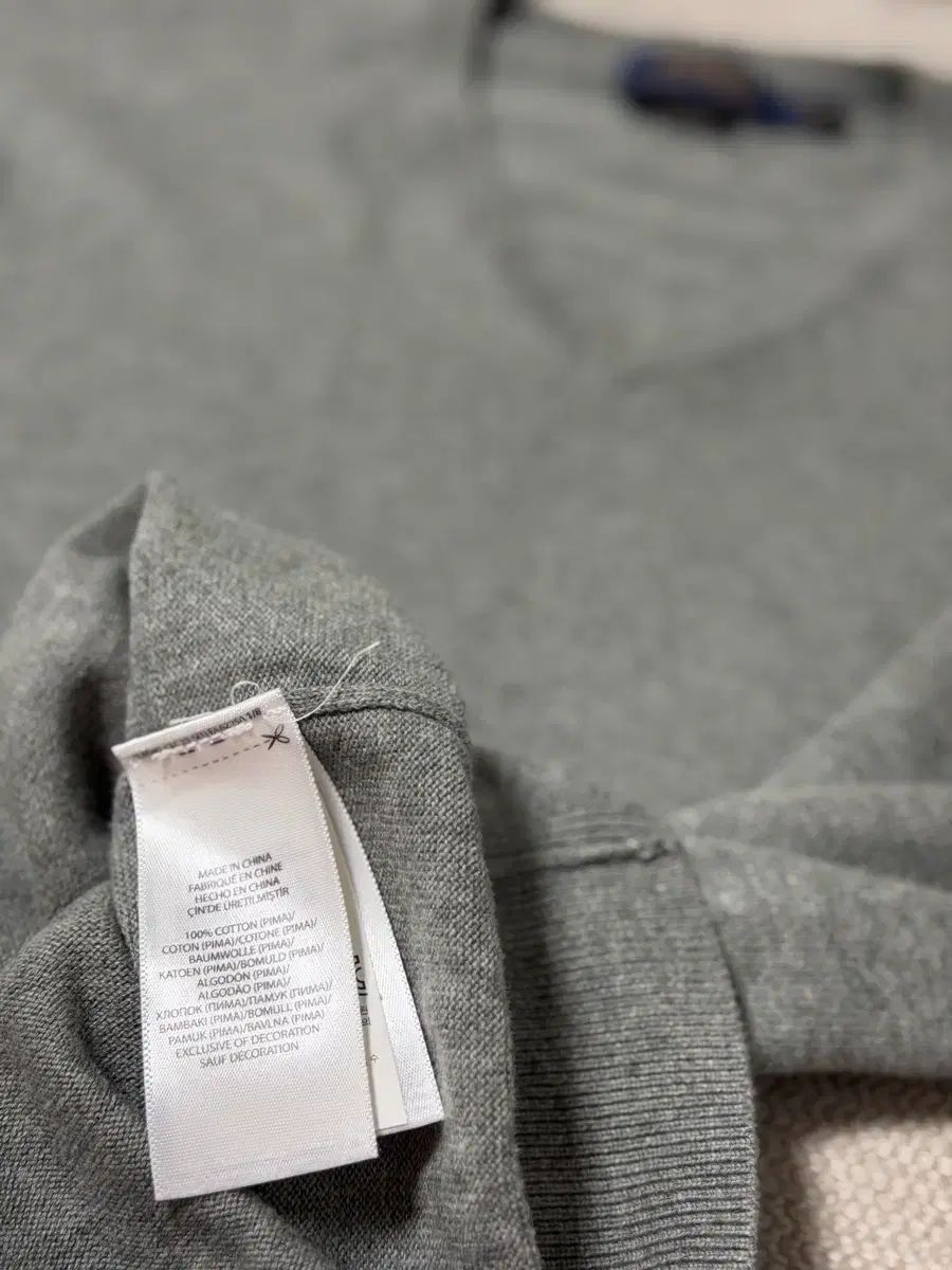 ポロラルフローレン Vネック ニット グレー