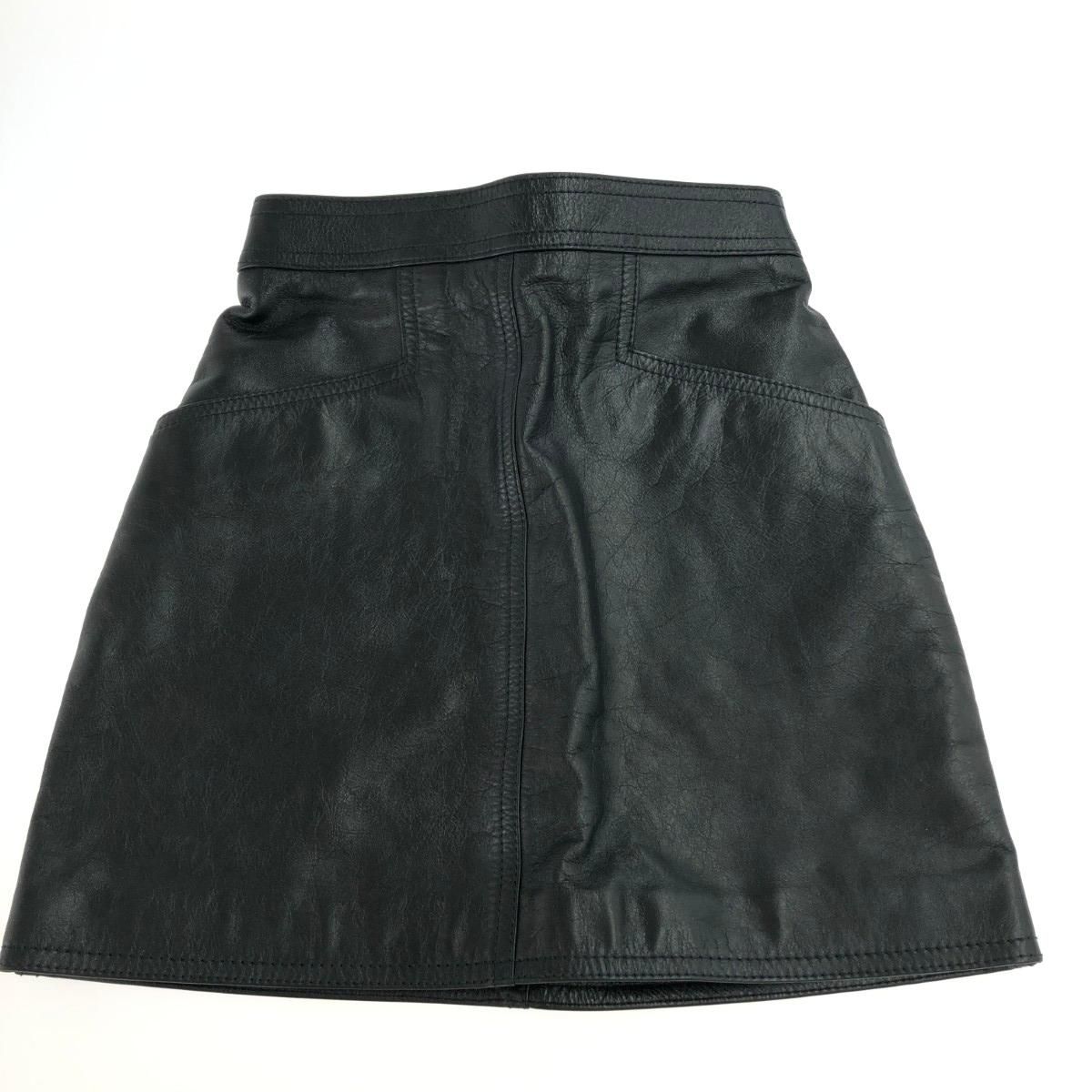 サンローラン　レザースカート　150 YvesSaintLaurent(YSL) イヴサンローラン レザースカート キッズサイズ