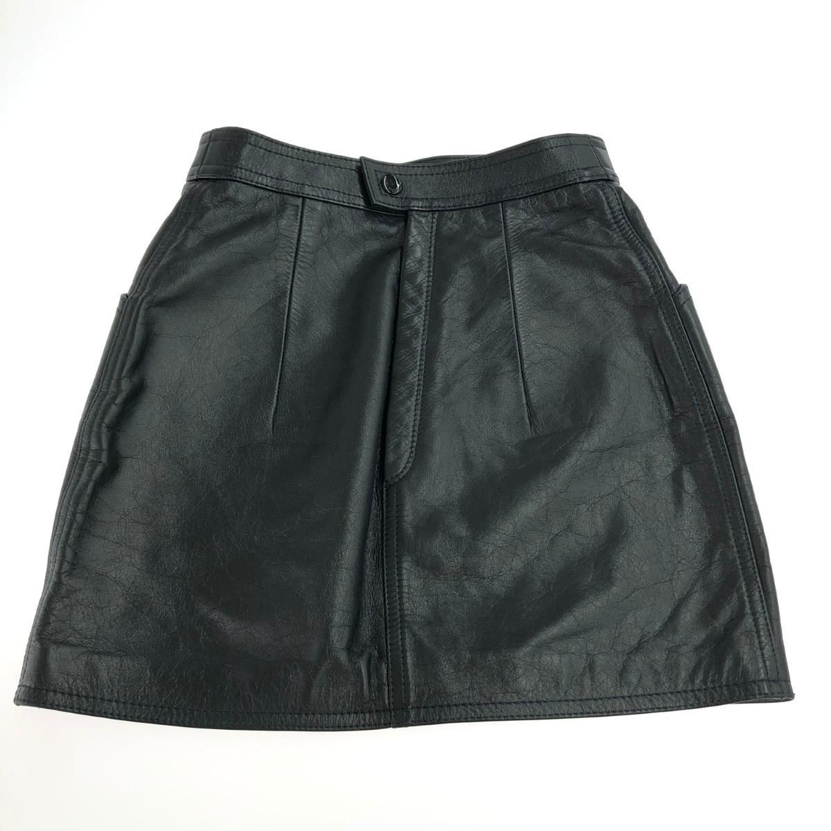 サンローラン　レザースカート　150 YvesSaintLaurent(YSL) イヴサンローラン レザースカート キッズサイズ