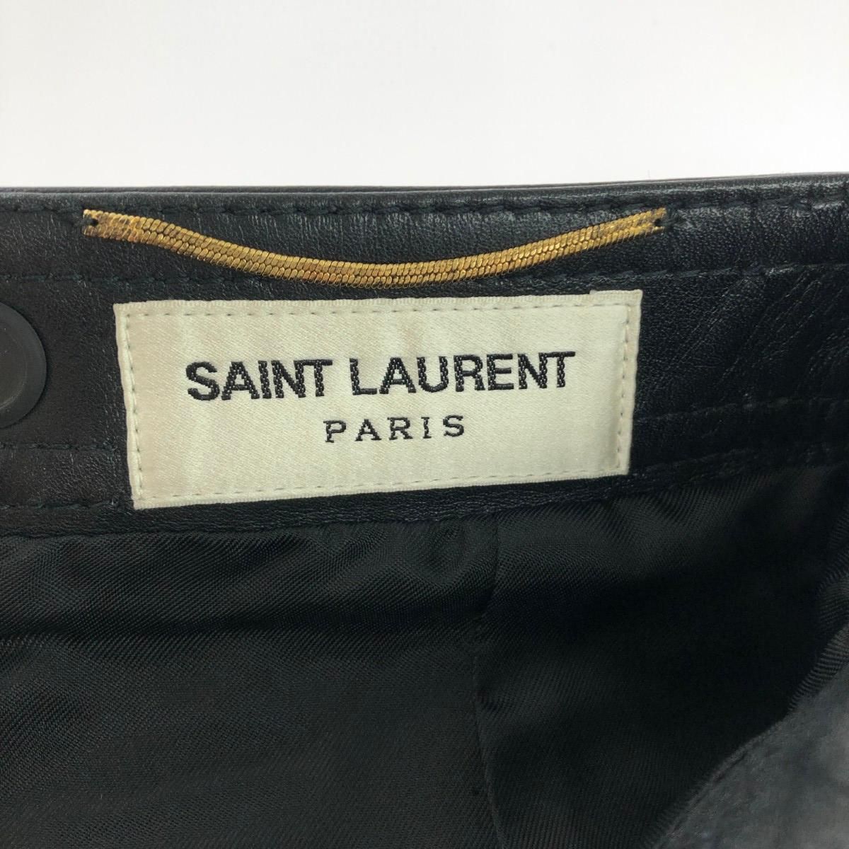YvesSaintLaurent(YSL) イヴサンローラン レザースカート キッズサイズ