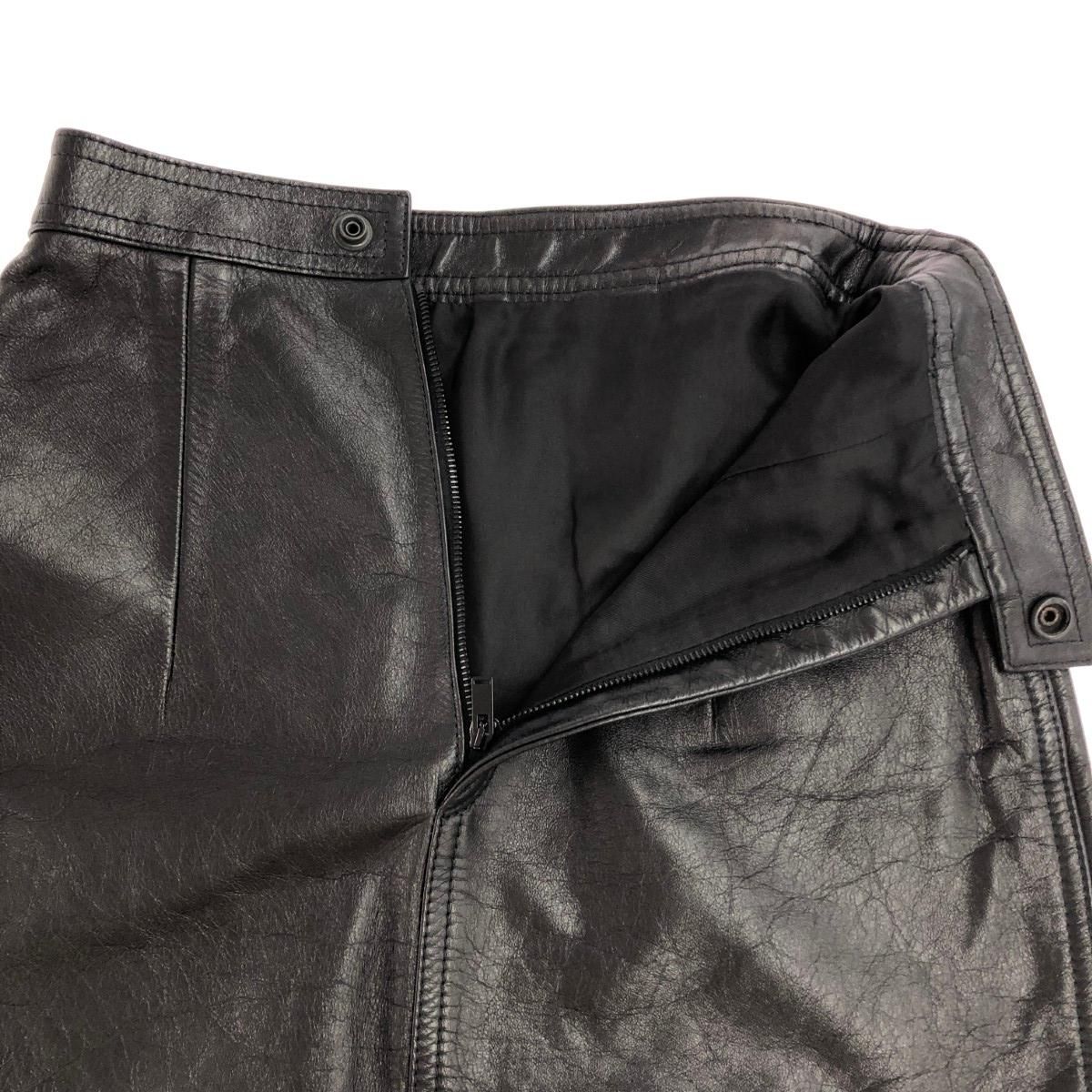 YvesSaintLaurent(YSL) イヴサンローラン レザースカート キッズサイズ