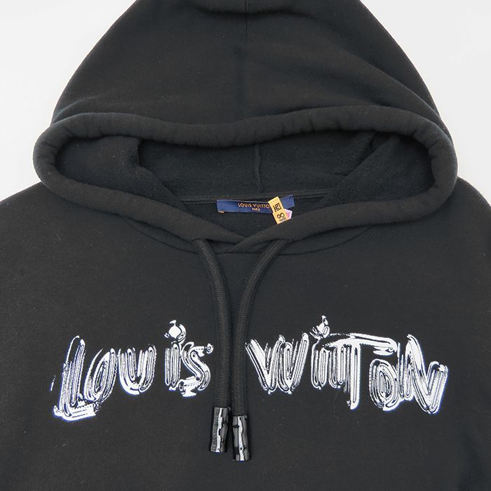 ルイヴィトン 】 LOUIS VUITTON ロゴ グラフィックフーディ RM221 IHN