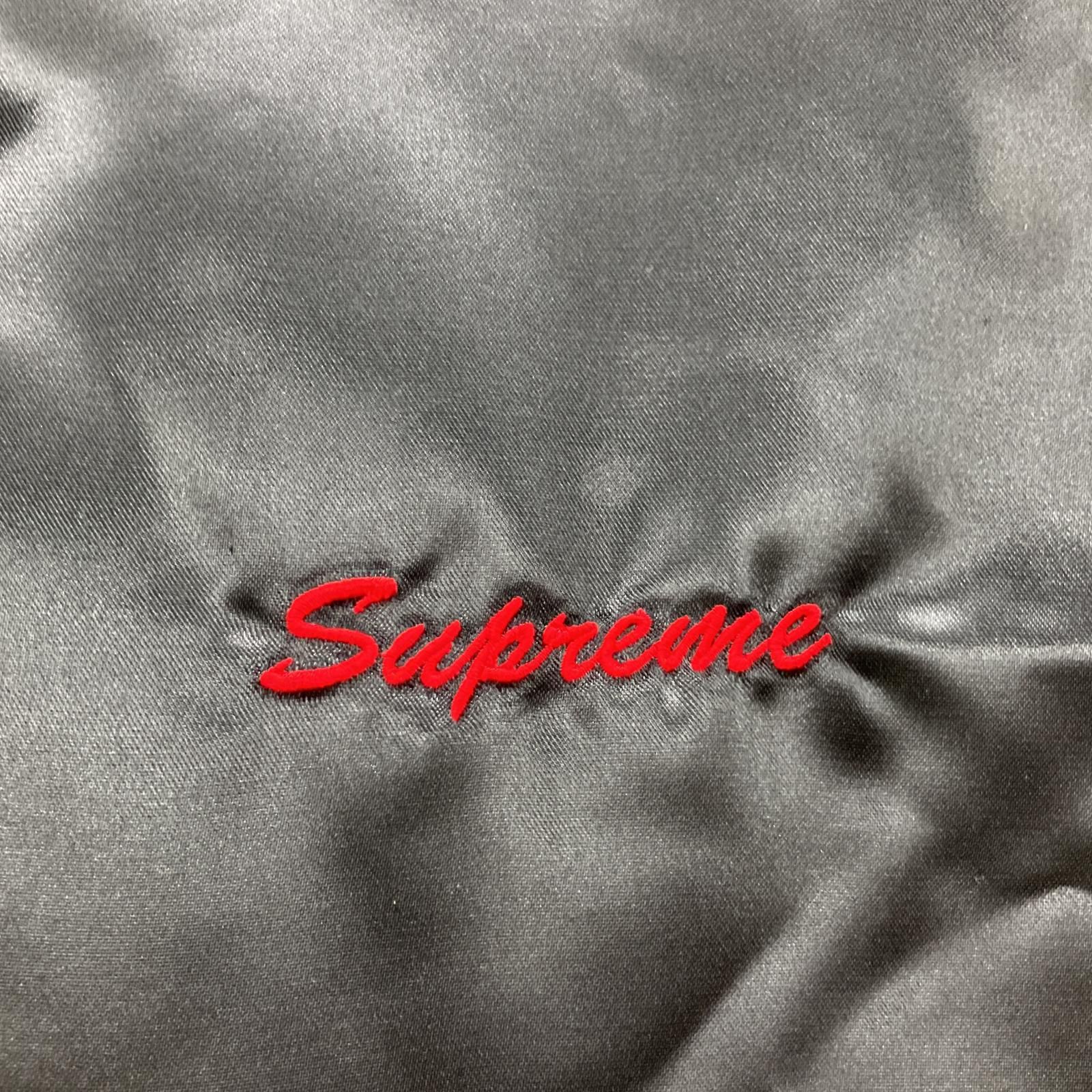 △△Supreme シュプリーム 17 SS RAP-A-LOT RECORDS SATIN CLUB JACKET S size ブラック