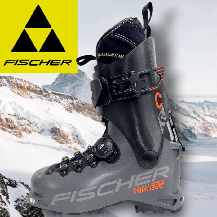 FISCHER フィッシャー TRAVERS CS BOAフィットシステム アルパイン ツーリング ダウンヒル ピステ カントリー スキーブーツ ウィンタースポーツ ユニセックス 定価11 8万 U 18722 GREY BLACK 120 51203 m 04