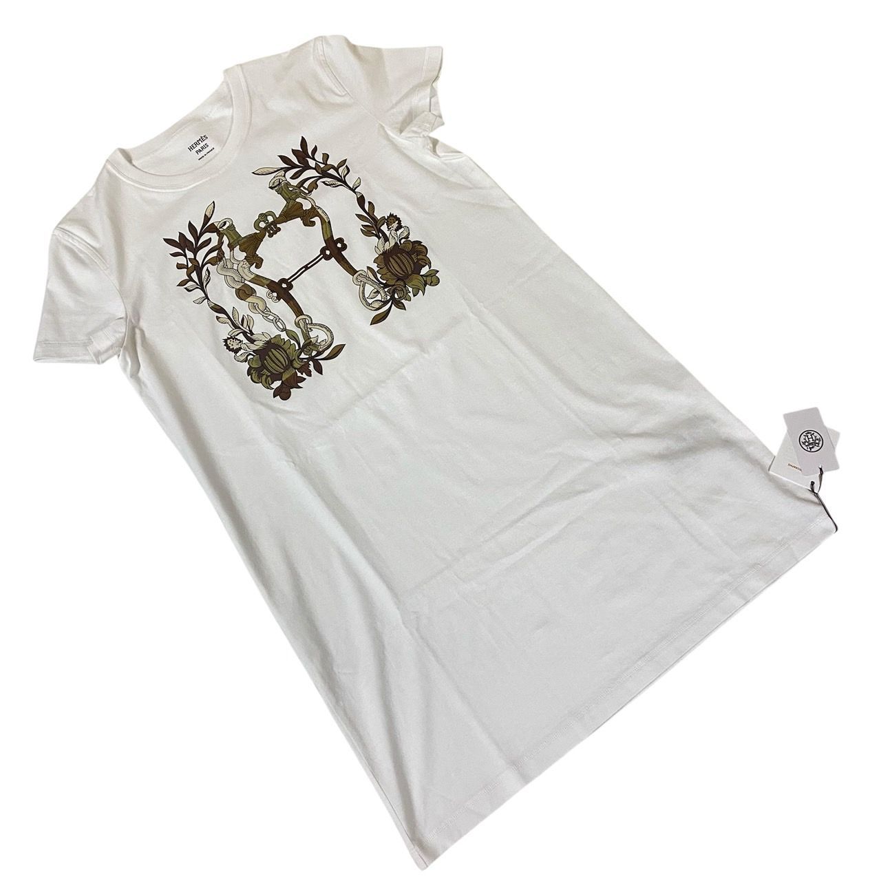C122 HERMES エルメス Tシャツワンピース デッラ・カヴァッレリア