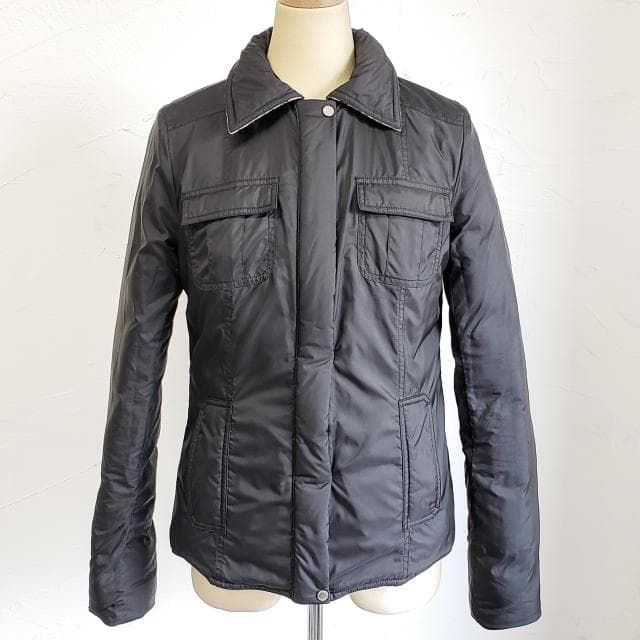 バーバリー ブルーレーベル リバーシブル 中綿 ブルゾン 40 ノバチェック BURBERRY BLUE LABEL