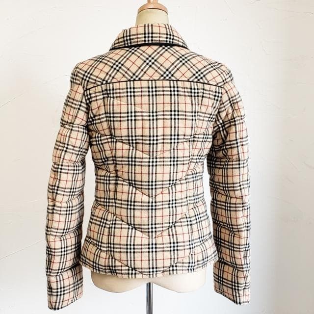 バーバリーブルーレーベル ノバチェック リバーシブル 中綿ジャケット　40 バーバリー ブルーレーベル ☆ リバーシブル 中綿 ブルゾン 40 ノバ