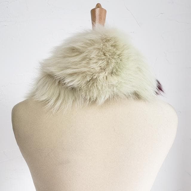 LUPUY リュピュイ ☆ フォックスファー ティペット 配色 リアルファー