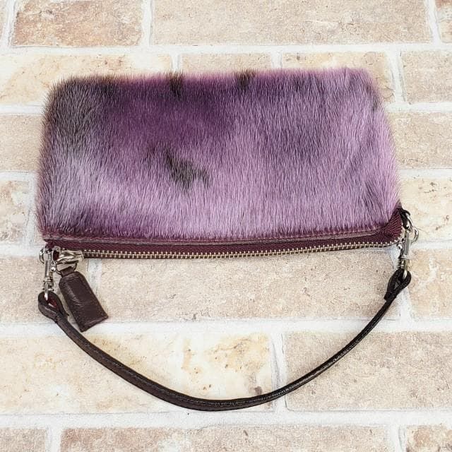銀座かねまつ ☆ シールスキン ファー ポーチ マルチポーチ
