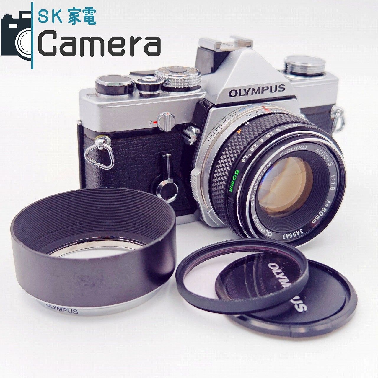 OLYMPUS OM-1 F.ZUIKO AUTO-S 50ｍｍ F 1.8 フード付き オリンパス