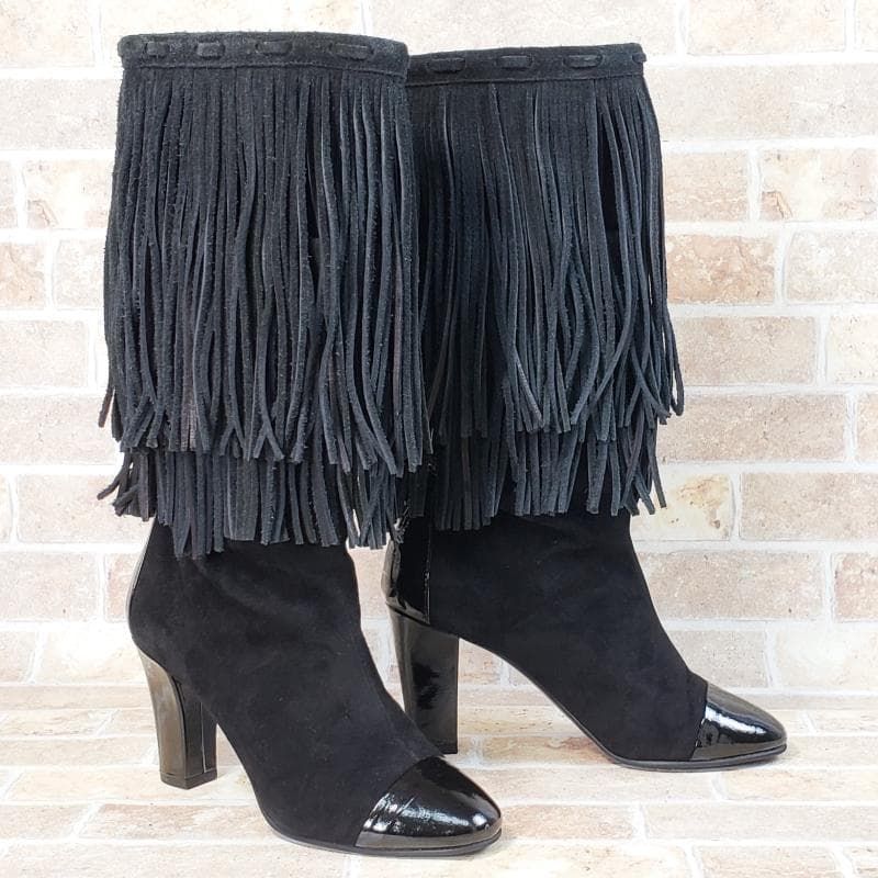 スエードレザー エナメルレザー