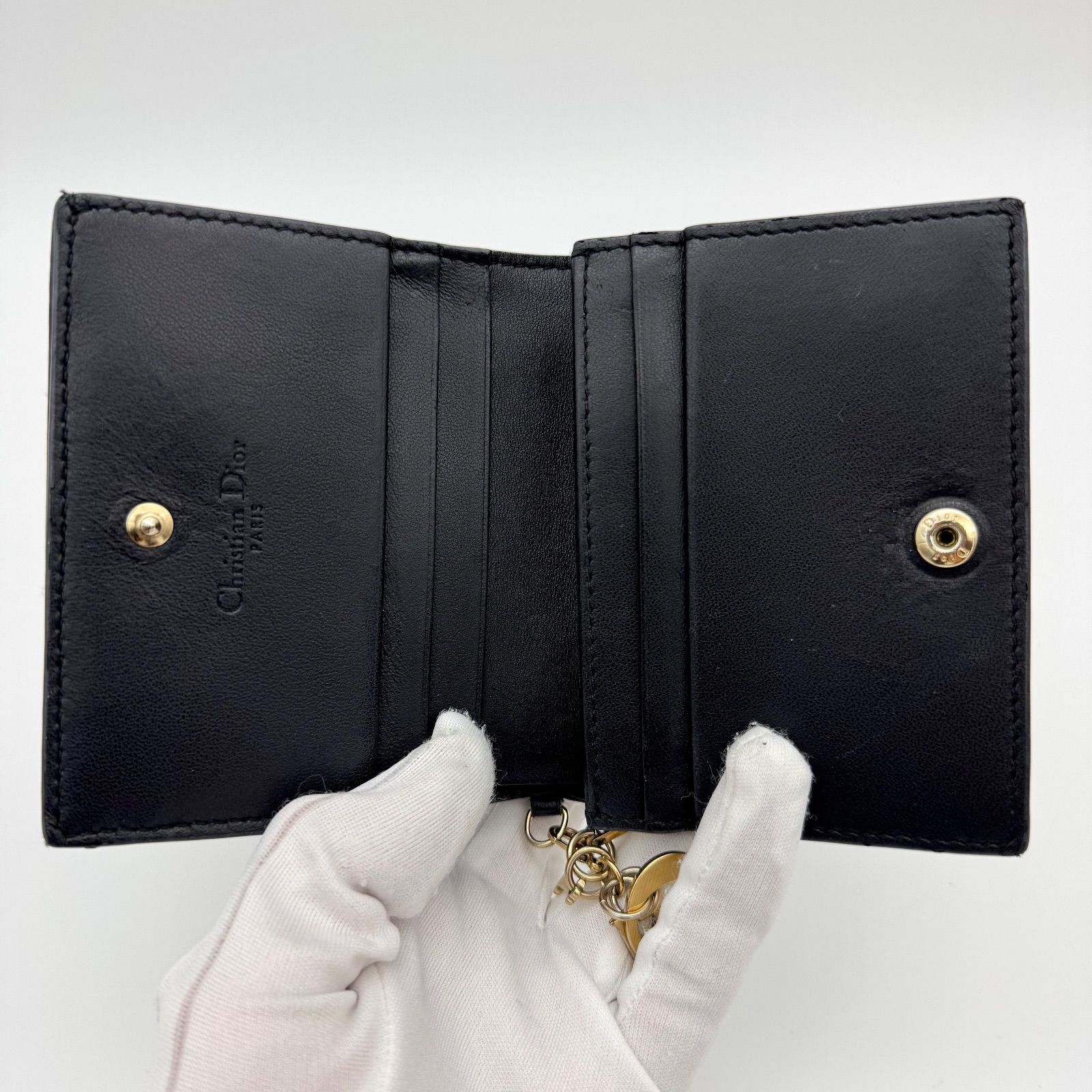 クリスチャン ディオール Christian Dior 折財布 カナージュ 2つ折り