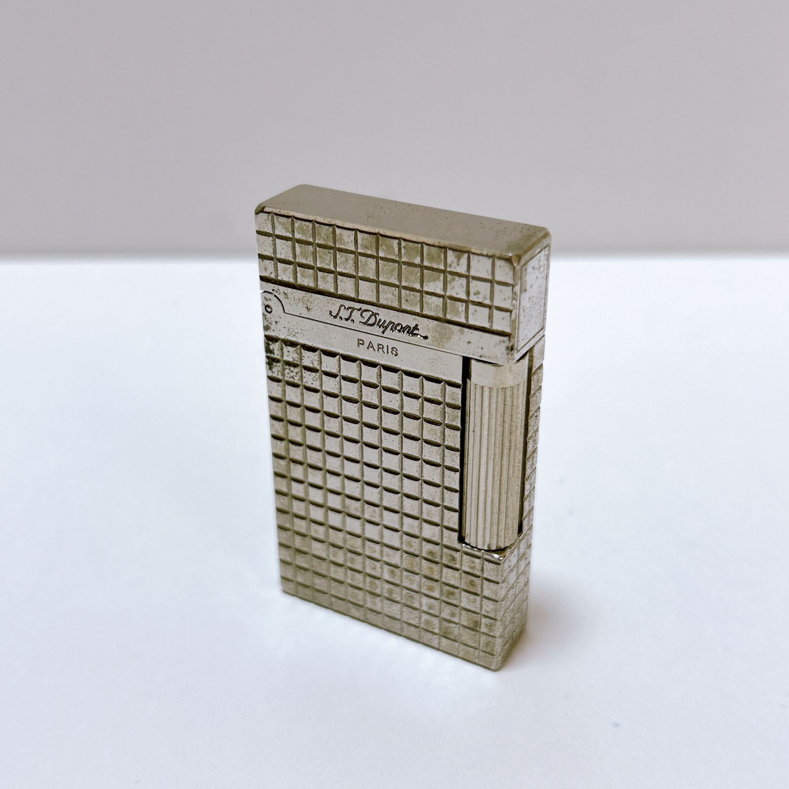 S T Dupont デュポン ガスライター ダイヤモンドパターン 火花 済 品 管理番号