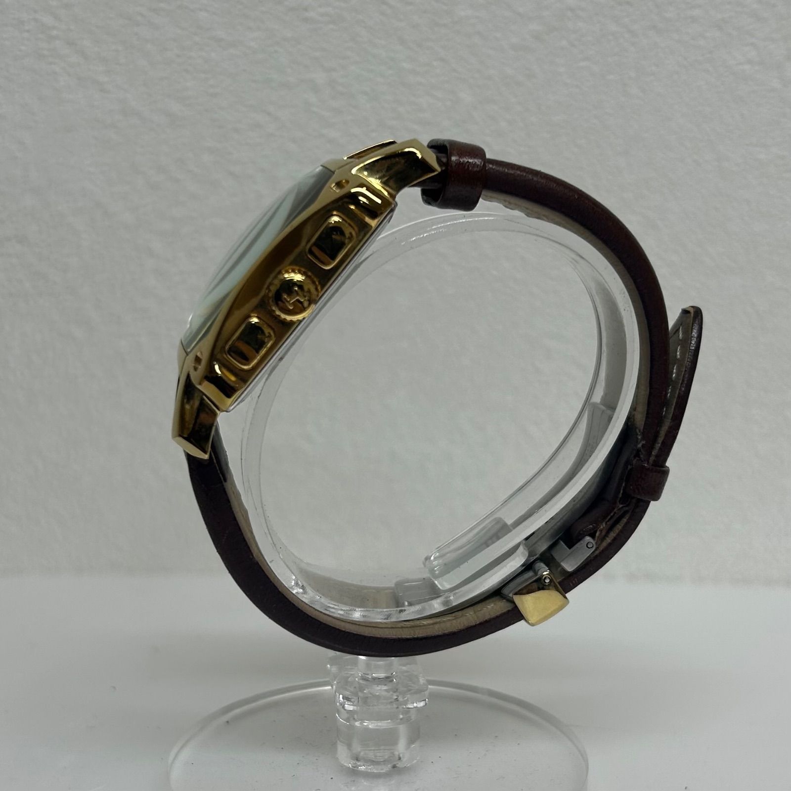 HAMILTON 6318 クロノグラフ クォーツ腕時計 ゴールド×ブラウン - メルカリ