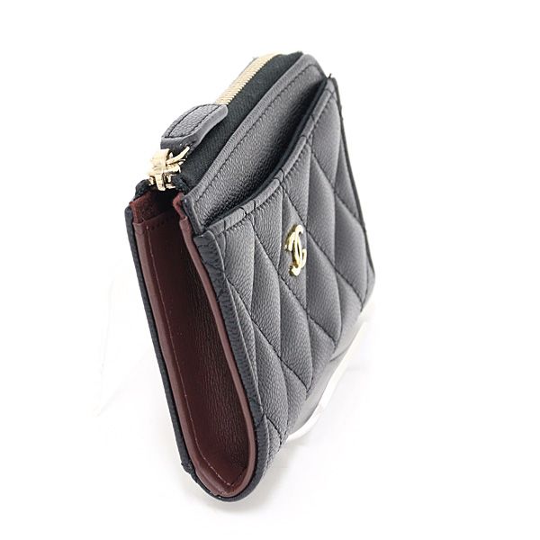 ジャンク シャネル 中古 ケース ミニ財布 キャビア ジャンク シャネル